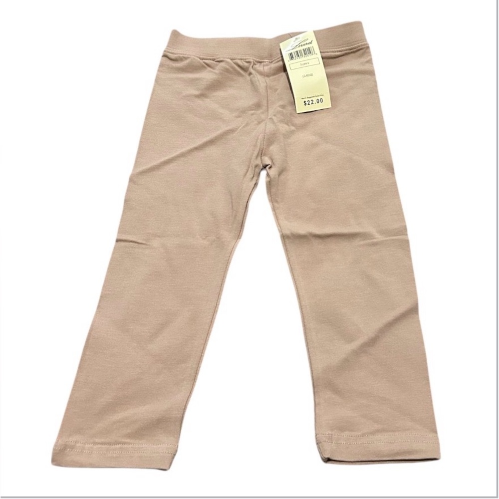 Leveret Girls Leggings Size 3 Years Beige Ankle Length Comfortable